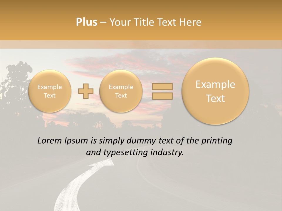 A Road With A Curve In The Middle Of It PowerPoint Template