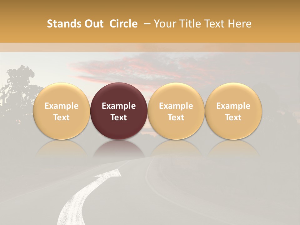 A Road With A Curve In The Middle Of It PowerPoint Template