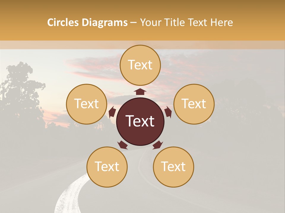 A Road With A Curve In The Middle Of It PowerPoint Template