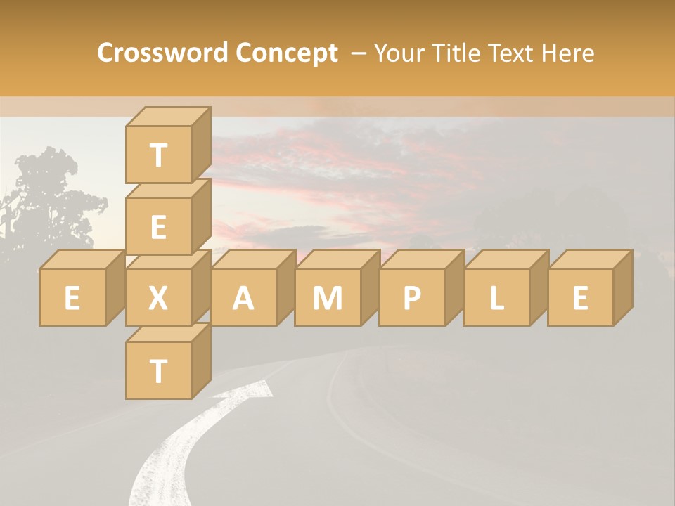 A Road With A Curve In The Middle Of It PowerPoint Template