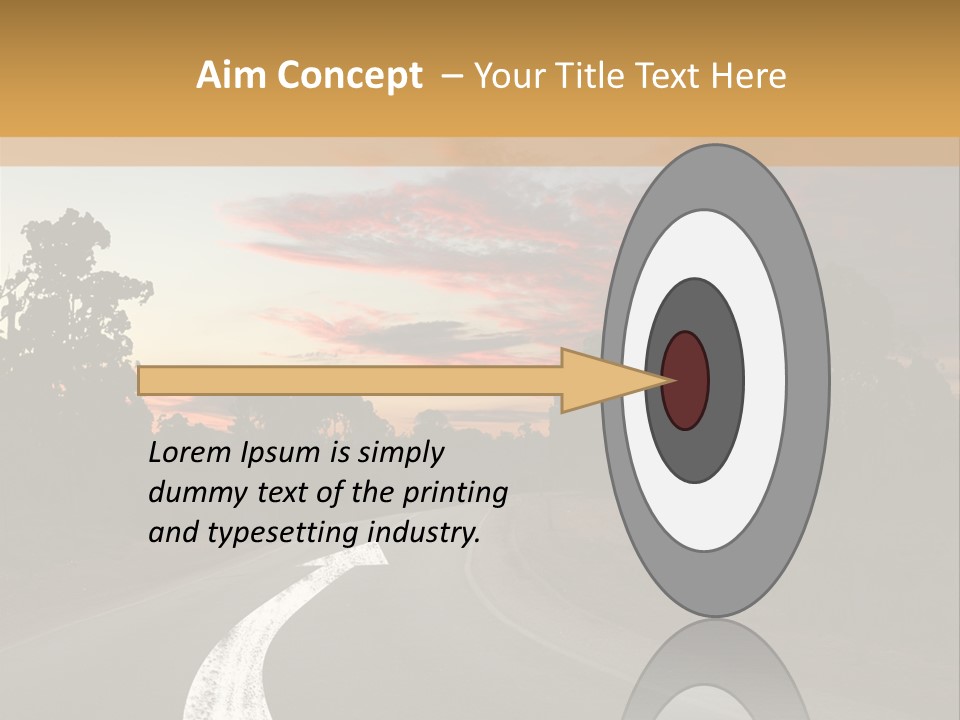A Road With A Curve In The Middle Of It PowerPoint Template