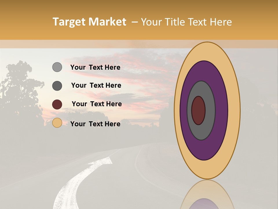 A Road With A Curve In The Middle Of It PowerPoint Template