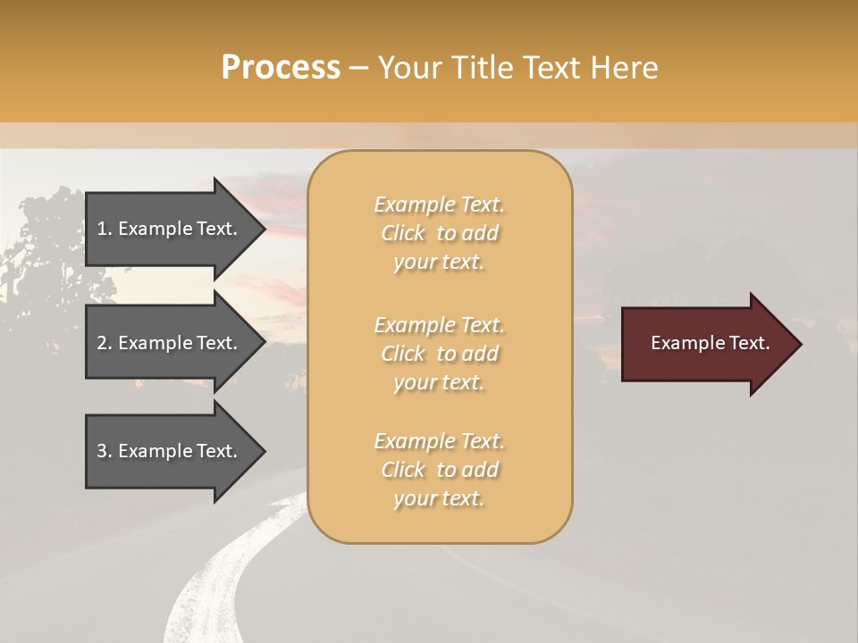 A Road With A Curve In The Middle Of It PowerPoint Template