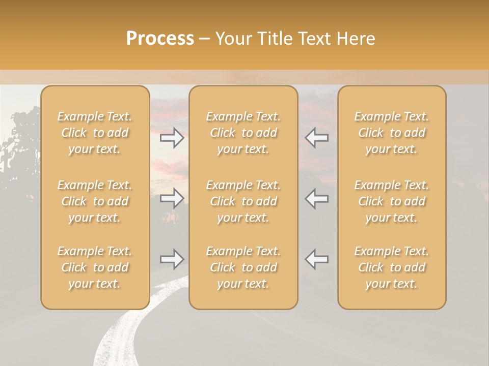 A Road With A Curve In The Middle Of It PowerPoint Template