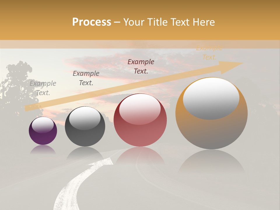 A Road With A Curve In The Middle Of It PowerPoint Template