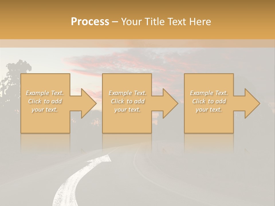 A Road With A Curve In The Middle Of It PowerPoint Template