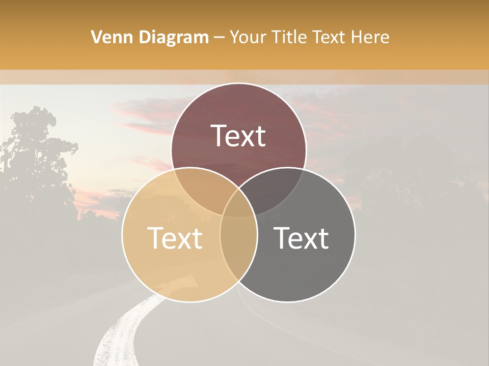 A Road With A Curve In The Middle Of It PowerPoint Template