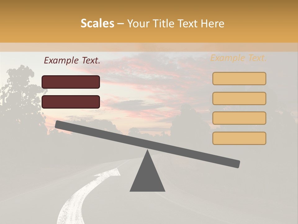 A Road With A Curve In The Middle Of It PowerPoint Template