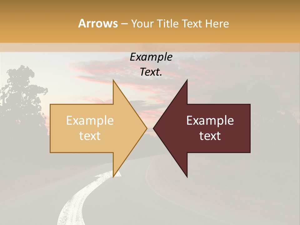 A Road With A Curve In The Middle Of It PowerPoint Template