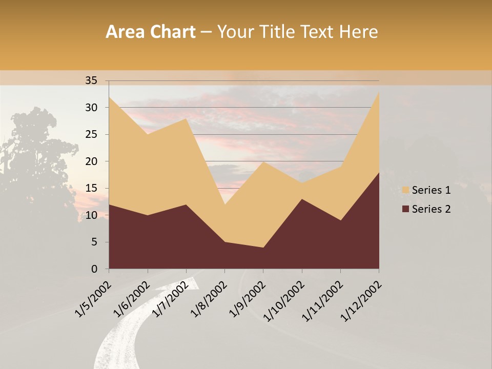 A Road With A Curve In The Middle Of It PowerPoint Template