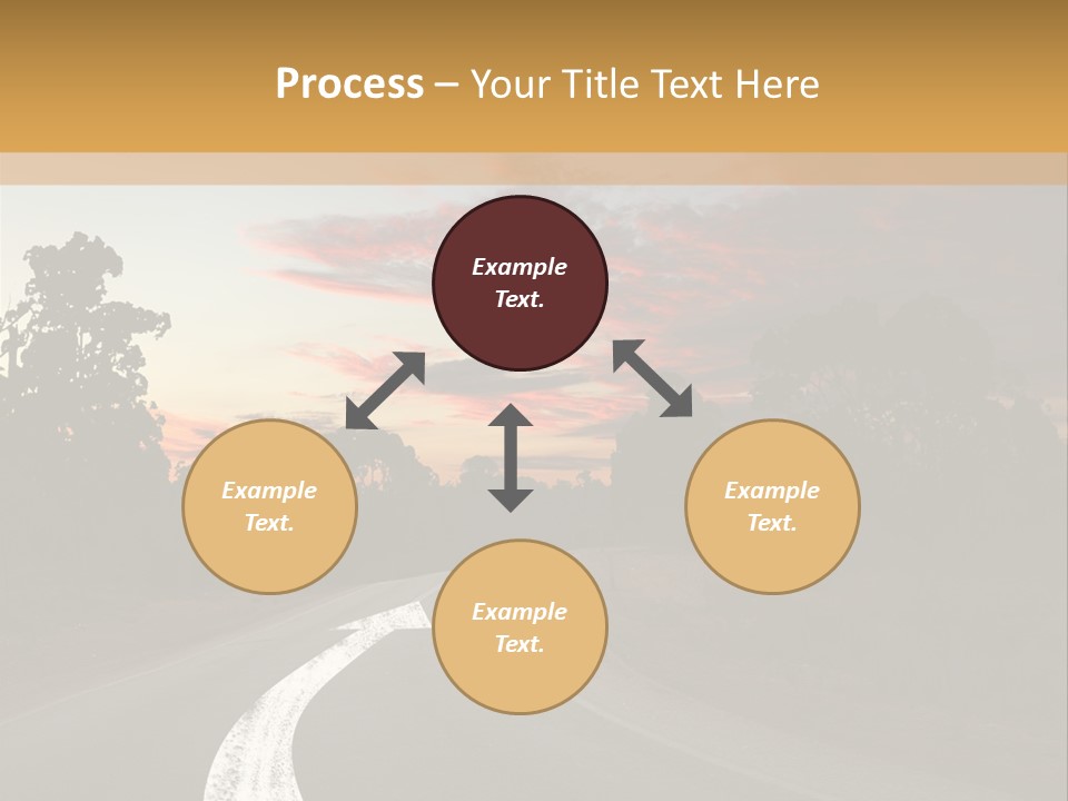 A Road With A Curve In The Middle Of It PowerPoint Template