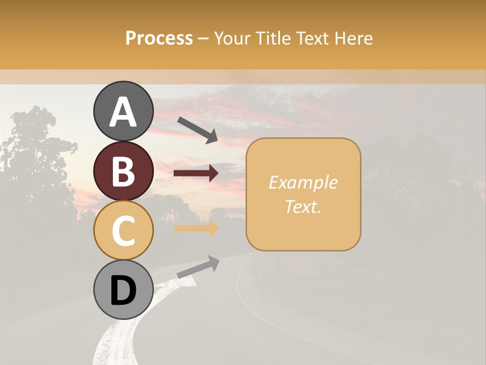 A Road With A Curve In The Middle Of It PowerPoint Template