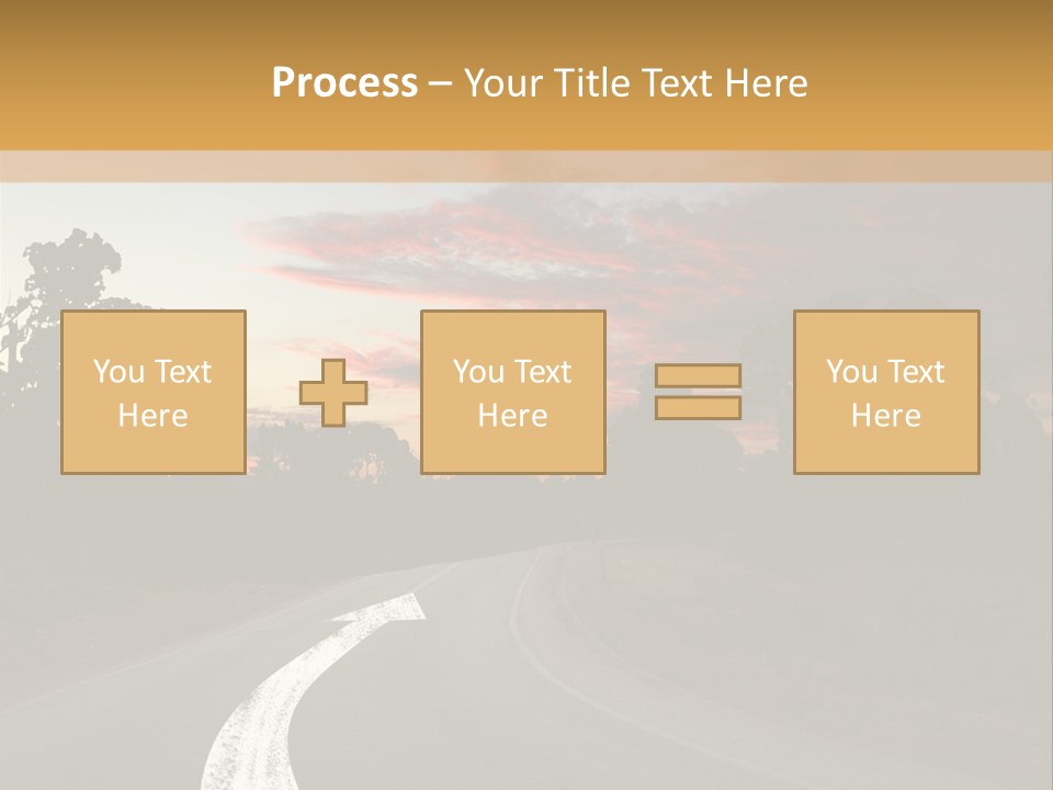 A Road With A Curve In The Middle Of It PowerPoint Template