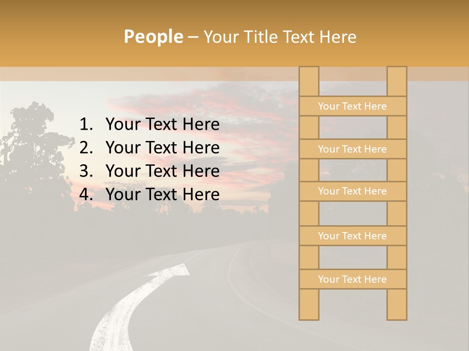 A Road With A Curve In The Middle Of It PowerPoint Template