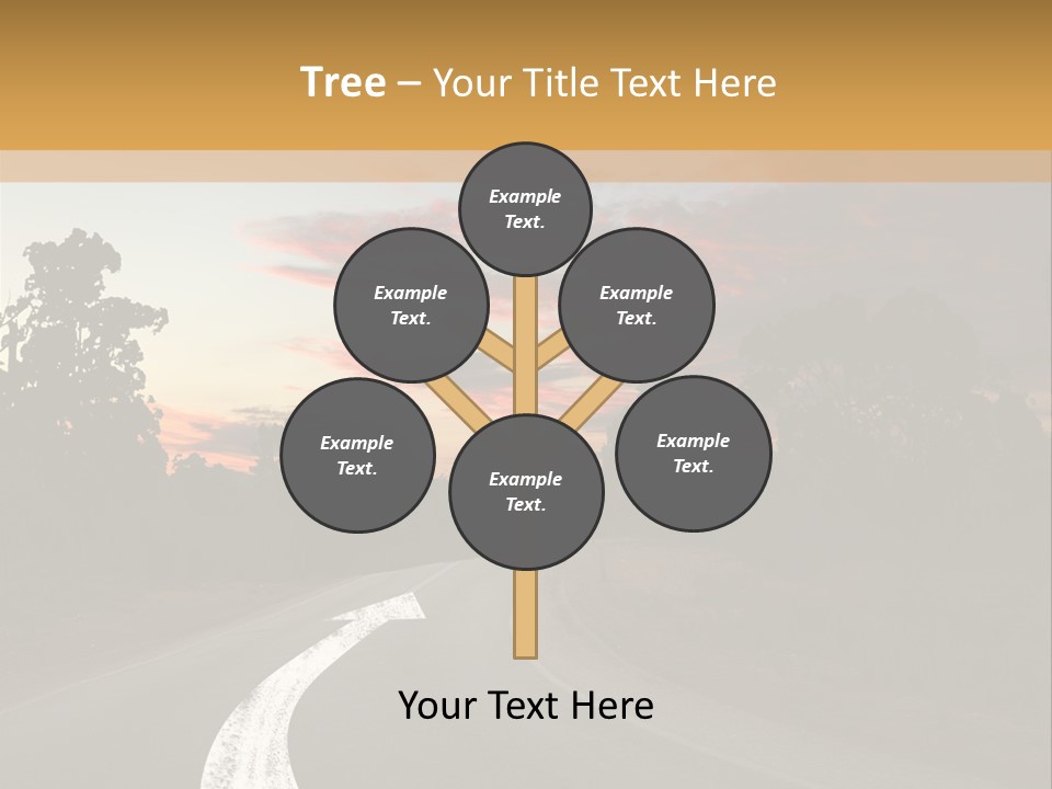 A Road With A Curve In The Middle Of It PowerPoint Template