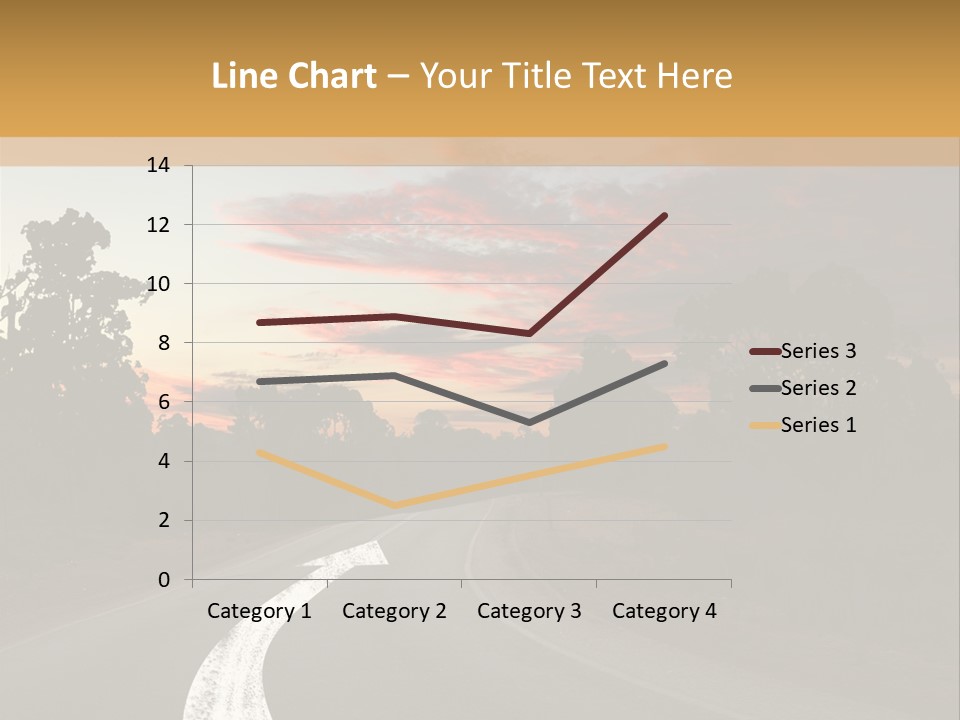 A Road With A Curve In The Middle Of It PowerPoint Template