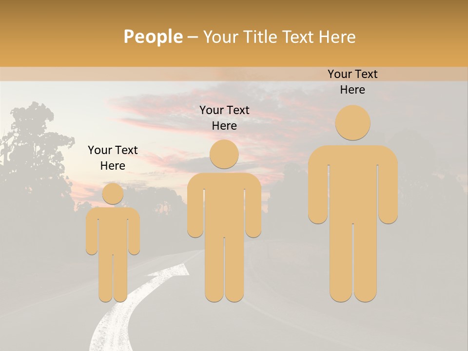 A Road With A Curve In The Middle Of It PowerPoint Template