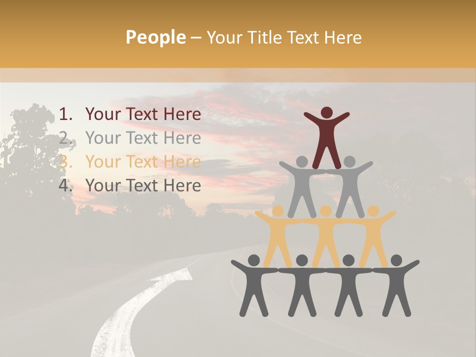 A Road With A Curve In The Middle Of It PowerPoint Template