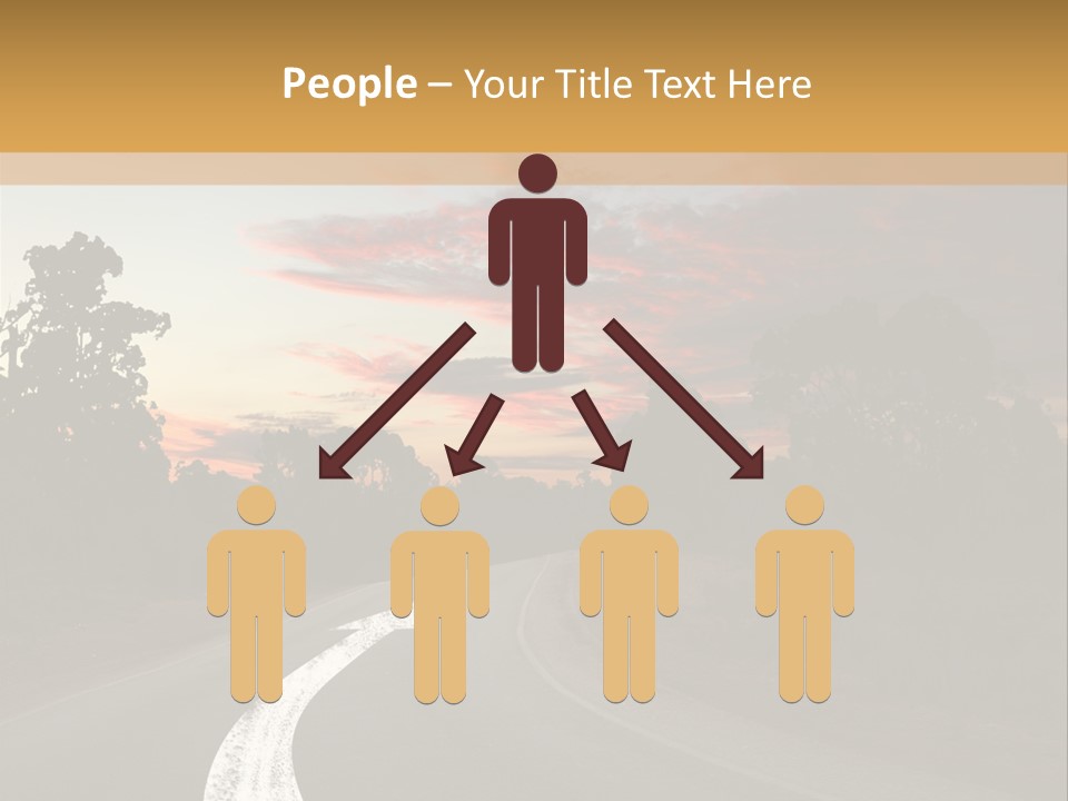 A Road With A Curve In The Middle Of It PowerPoint Template