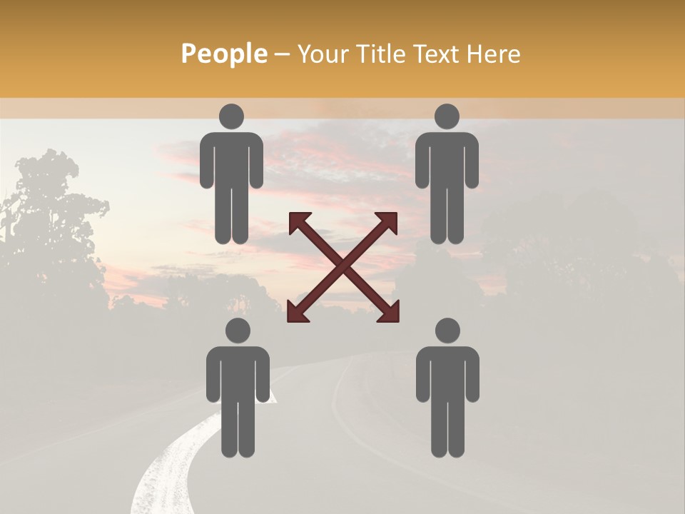 A Road With A Curve In The Middle Of It PowerPoint Template