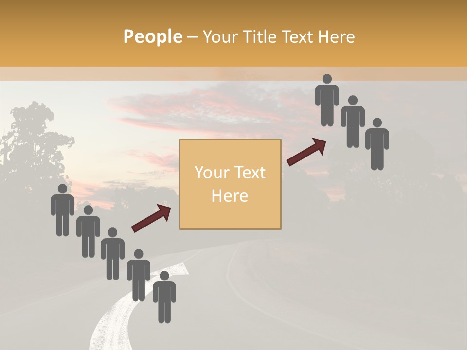 A Road With A Curve In The Middle Of It PowerPoint Template