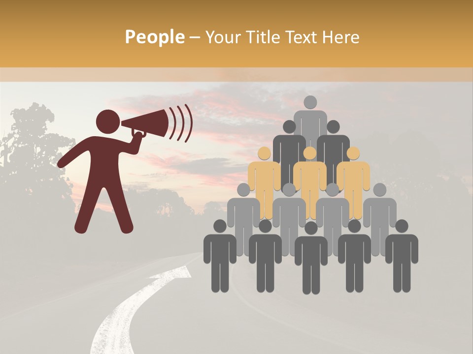 A Road With A Curve In The Middle Of It PowerPoint Template