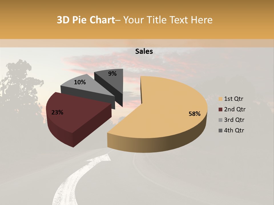 A Road With A Curve In The Middle Of It PowerPoint Template