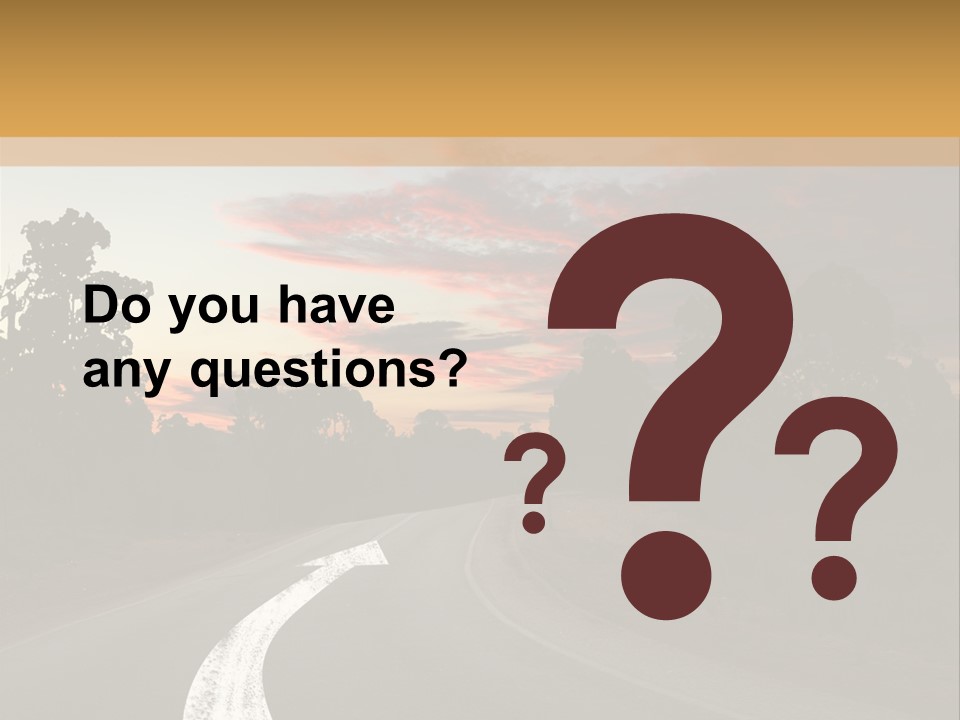 A Road With A Curve In The Middle Of It PowerPoint Template