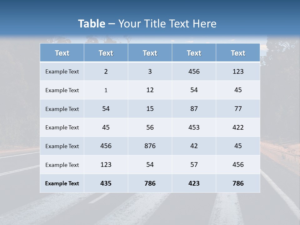 A Road With Two Arrows Going In Opposite Directions PowerPoint Template