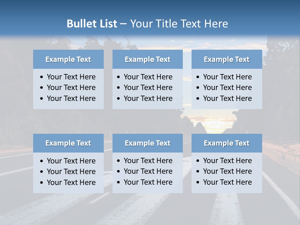 A Road With Two Arrows Going In Opposite Directions PowerPoint Template