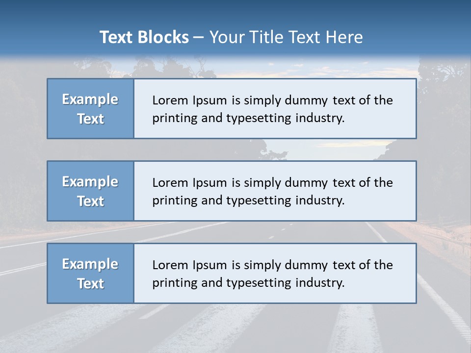 A Road With Two Arrows Going In Opposite Directions PowerPoint Template