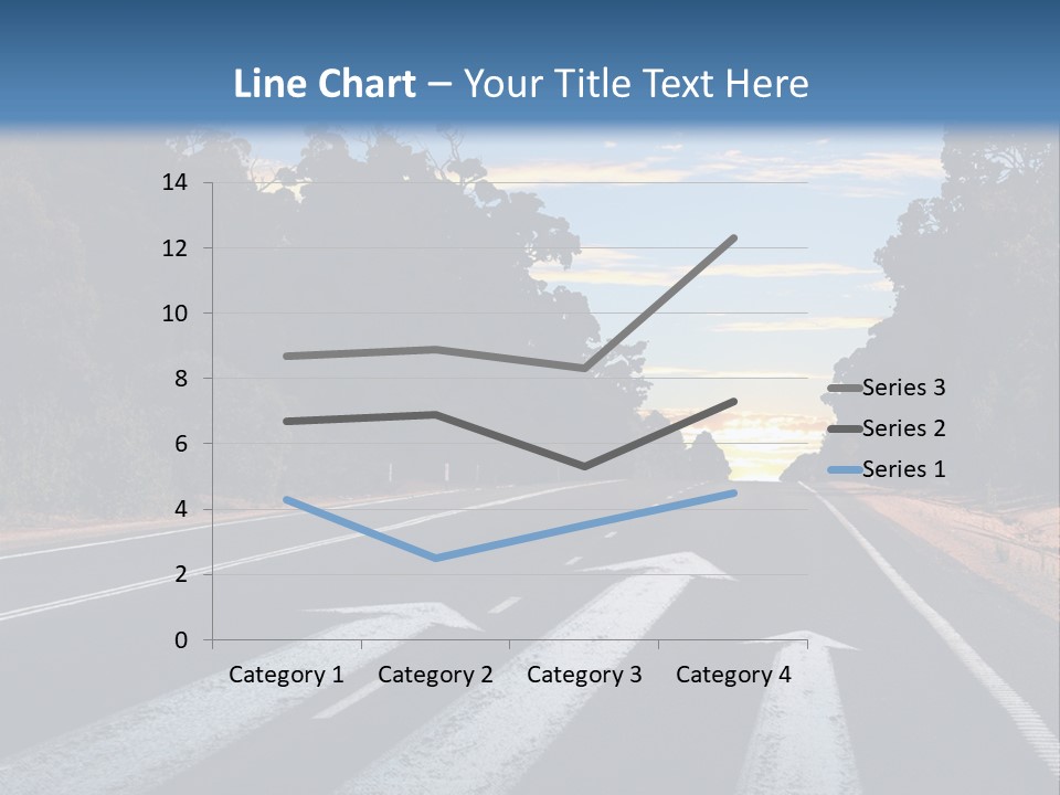A Road With Two Arrows Going In Opposite Directions PowerPoint Template