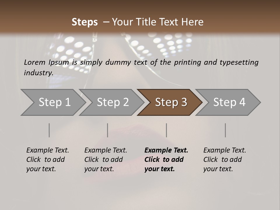 A Woman Wearing Sunglasses With A Red Lipstick PowerPoint Template