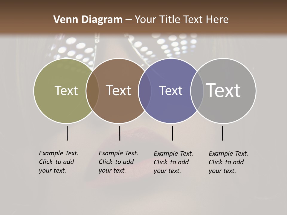 A Woman Wearing Sunglasses With A Red Lipstick PowerPoint Template