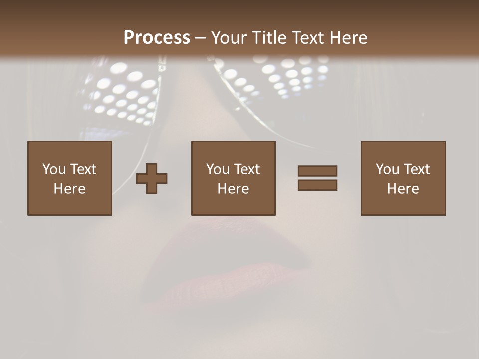 A Woman Wearing Sunglasses With A Red Lipstick PowerPoint Template