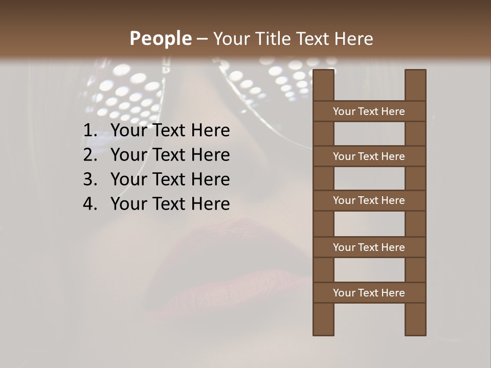 A Woman Wearing Sunglasses With A Red Lipstick PowerPoint Template