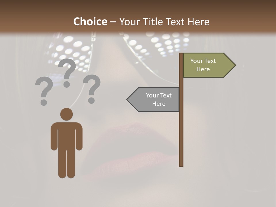 A Woman Wearing Sunglasses With A Red Lipstick PowerPoint Template