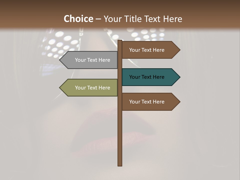 A Woman Wearing Sunglasses With A Red Lipstick PowerPoint Template