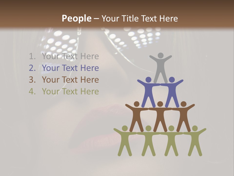 A Woman Wearing Sunglasses With A Red Lipstick PowerPoint Template