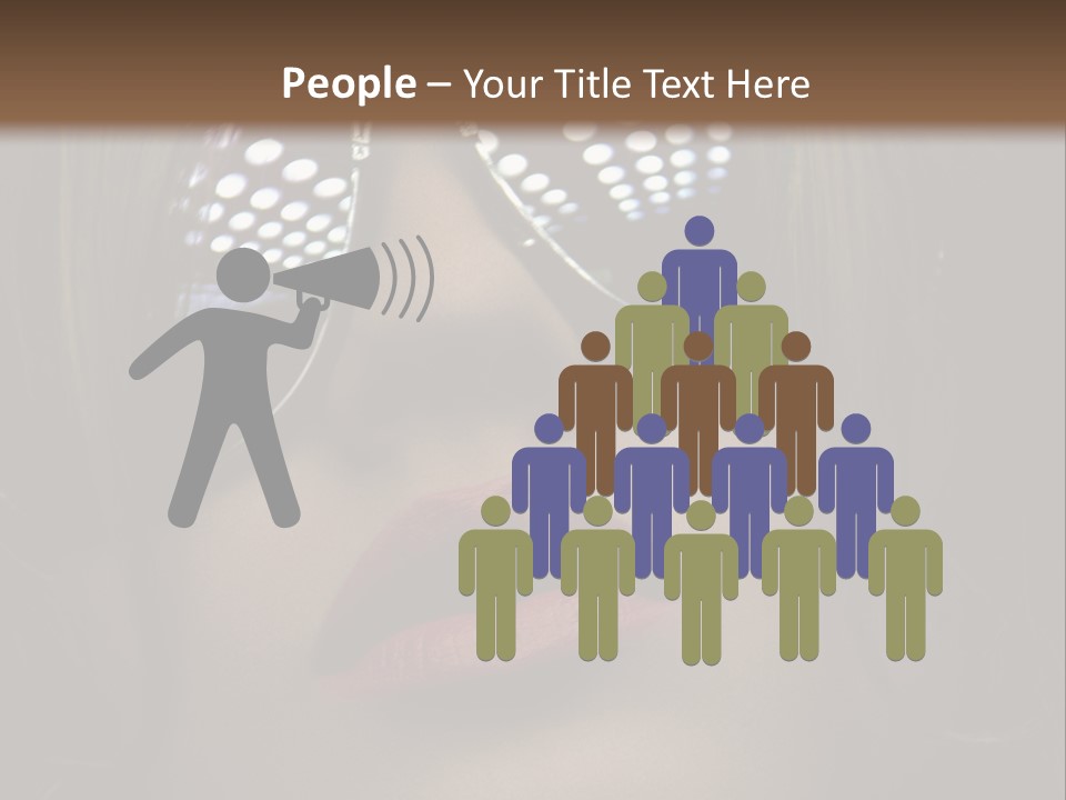 A Woman Wearing Sunglasses With A Red Lipstick PowerPoint Template