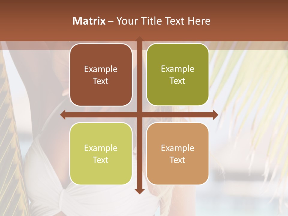 A Woman In A White Bikini Posing For A Picture PowerPoint Template