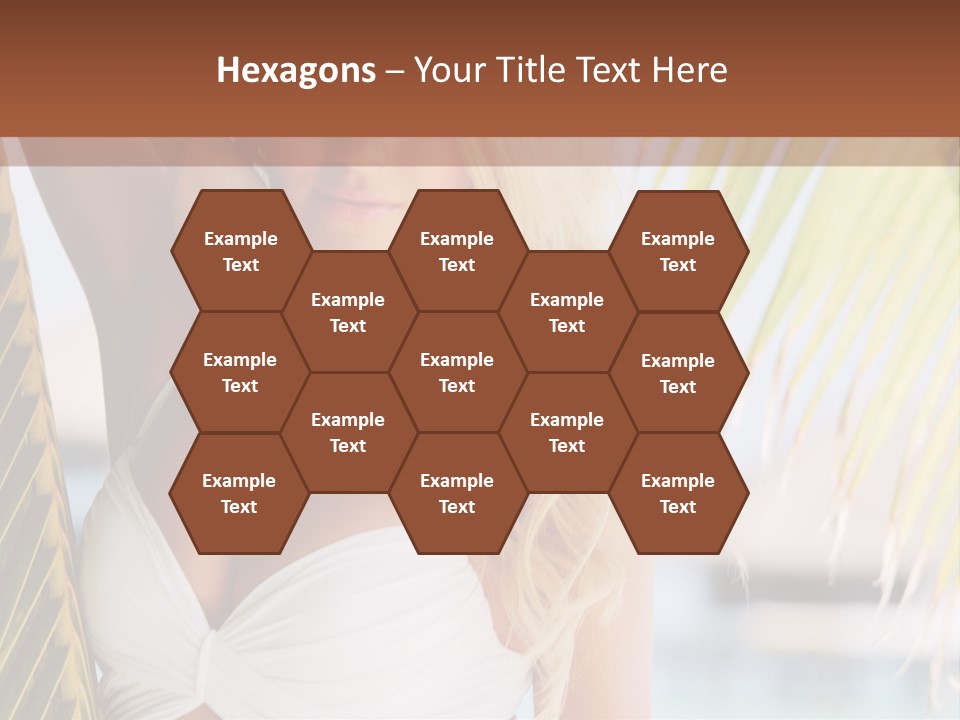 A Woman In A White Bikini Posing For A Picture PowerPoint Template