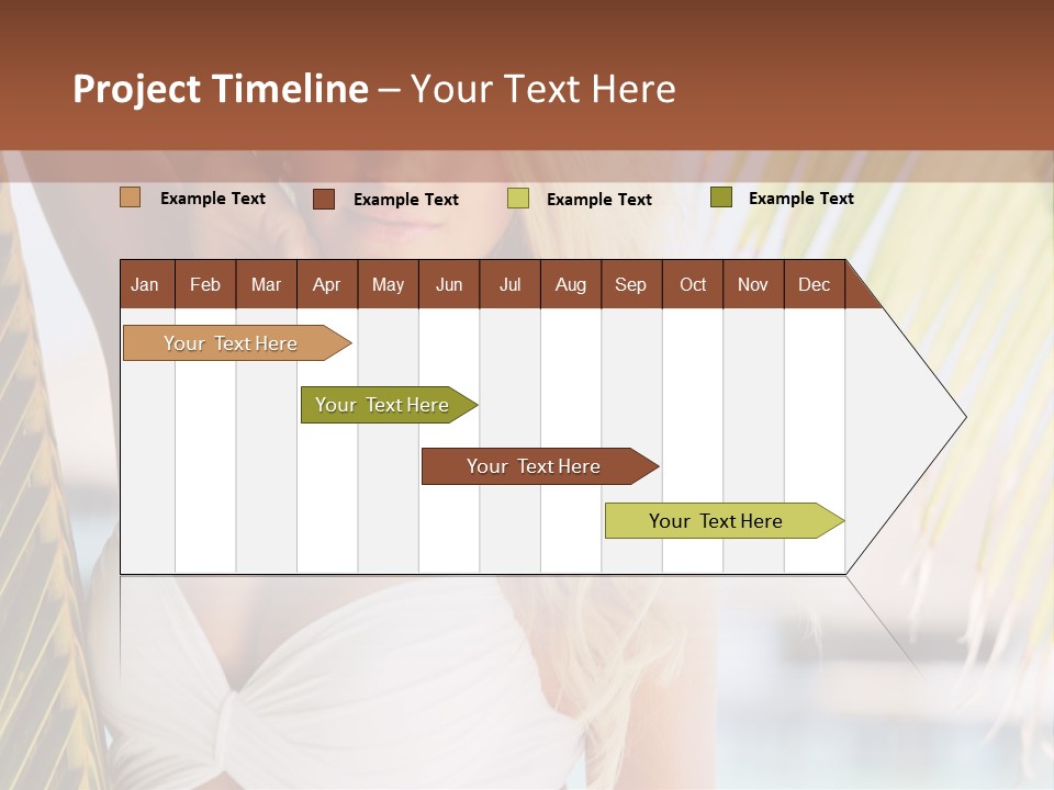 A Woman In A White Bikini Posing For A Picture PowerPoint Template