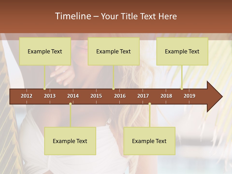 A Woman In A White Bikini Posing For A Picture PowerPoint Template