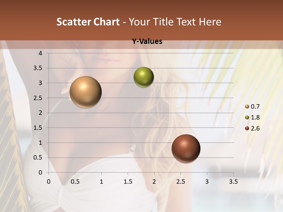 A Woman In A White Bikini Posing For A Picture PowerPoint Template