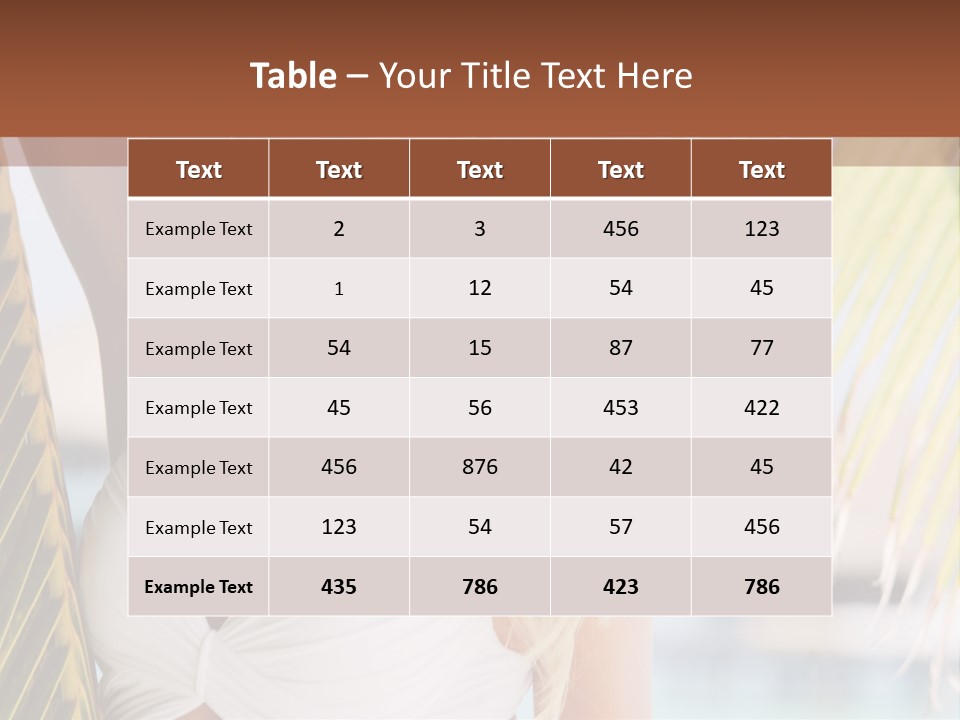 A Woman In A White Bikini Posing For A Picture PowerPoint Template