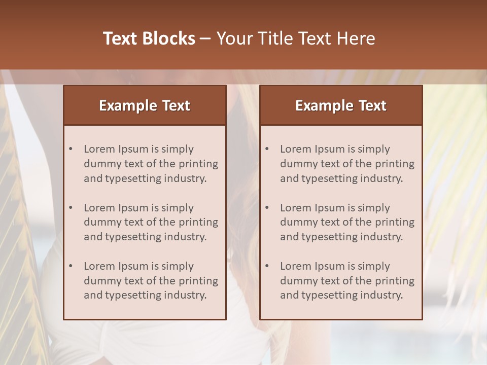 A Woman In A White Bikini Posing For A Picture PowerPoint Template