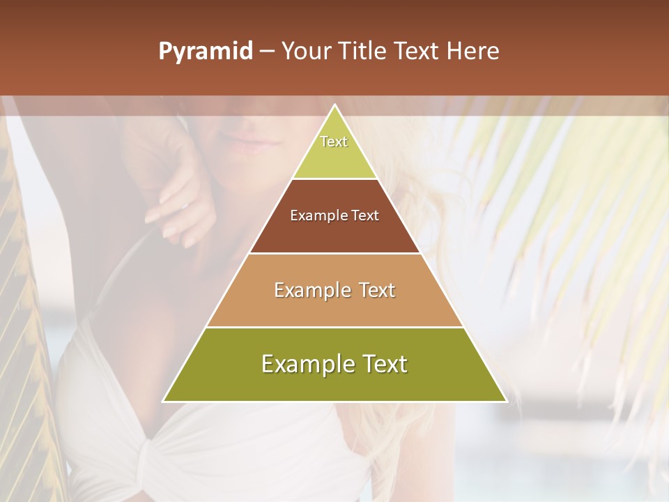 A Woman In A White Bikini Posing For A Picture PowerPoint Template