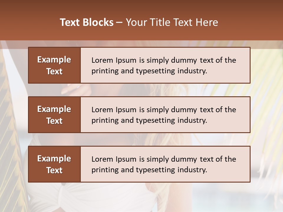A Woman In A White Bikini Posing For A Picture PowerPoint Template