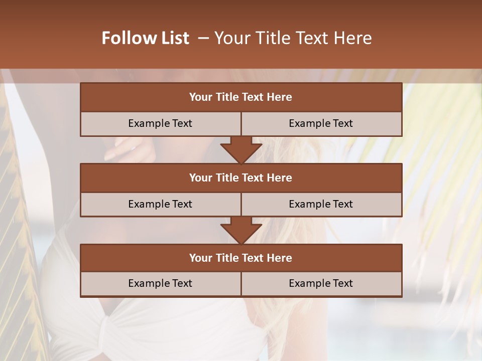 A Woman In A White Bikini Posing For A Picture PowerPoint Template